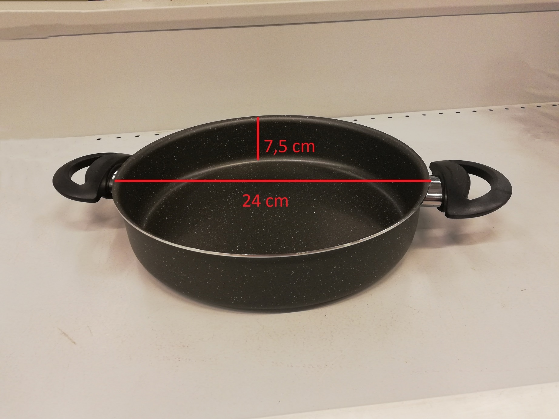 24 cm non-stick pot granite coating cooking pot with glass lid Pasta pot, casserole, lightweight Deep Fry Pan with & Glass Li
