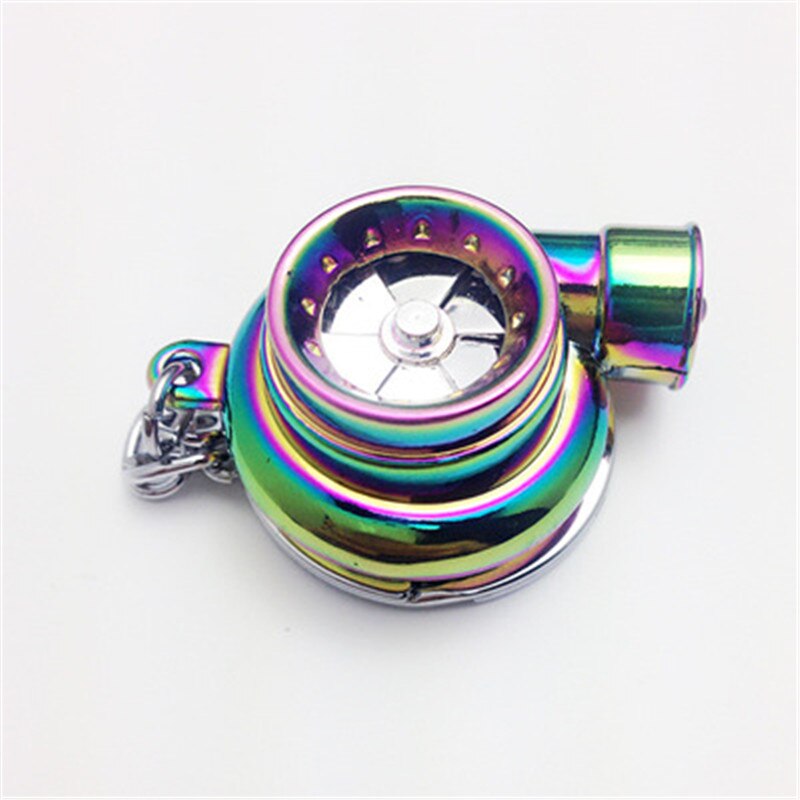 Mini Turbo Turbocharger Keychain Spinning Turbine Key Chain Ring Keyring With light Keyfob Car Keyring Car Interisor Accessorie: 12