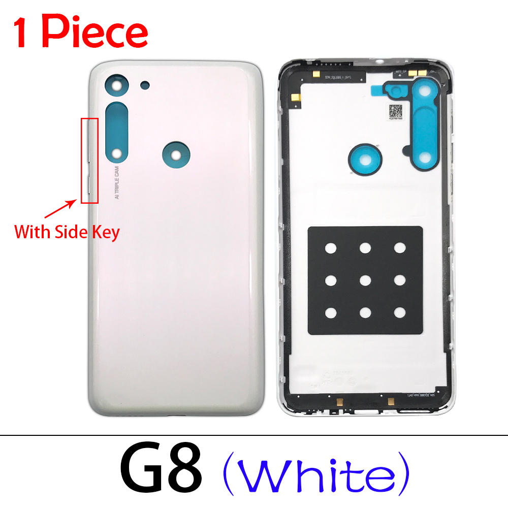 Back Battery Cover door sticker Adhesive glue tape For Motorola Moto G7 Power / G7 Plus / G8 Play / G8 Plus/ X4: G8  White