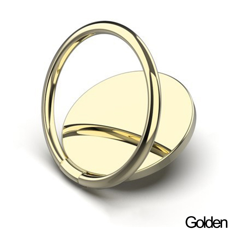 Magnetic rotabl mobile phone holder stand for iPhone Samsung Car Metal finger ring phone stand bracket car phone holder bracket: A-Golden