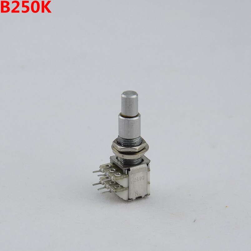 【Made in Korea】1 Piece Alpha Stacked Dual Concentric Potentiometer(POT) No Center Detent ( #1121 ) Guitar Accessories: B250K  1 Piece