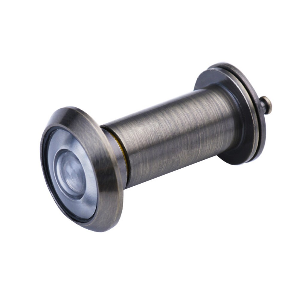 200° Wide Viewing Angle Security Door Eye Spy Hole Peephole Viewer Adjustable Glass Lens Security Privacy Cover Door Part: Retro