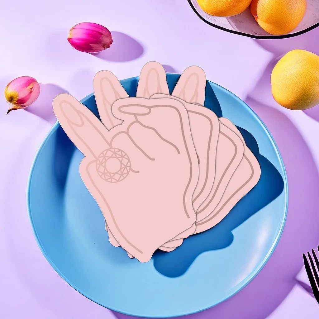 Bachelorette Party Decoration Disposable Tableware Dimond Ring Finger Napkins Bride To Be Bridal Shower Happy Hen Party Decors
