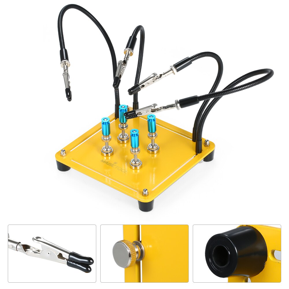 PCB Fixture Base Arms Soldering Station PCB Fixture Helping Hands Third Hand System Electronic DIY Tools