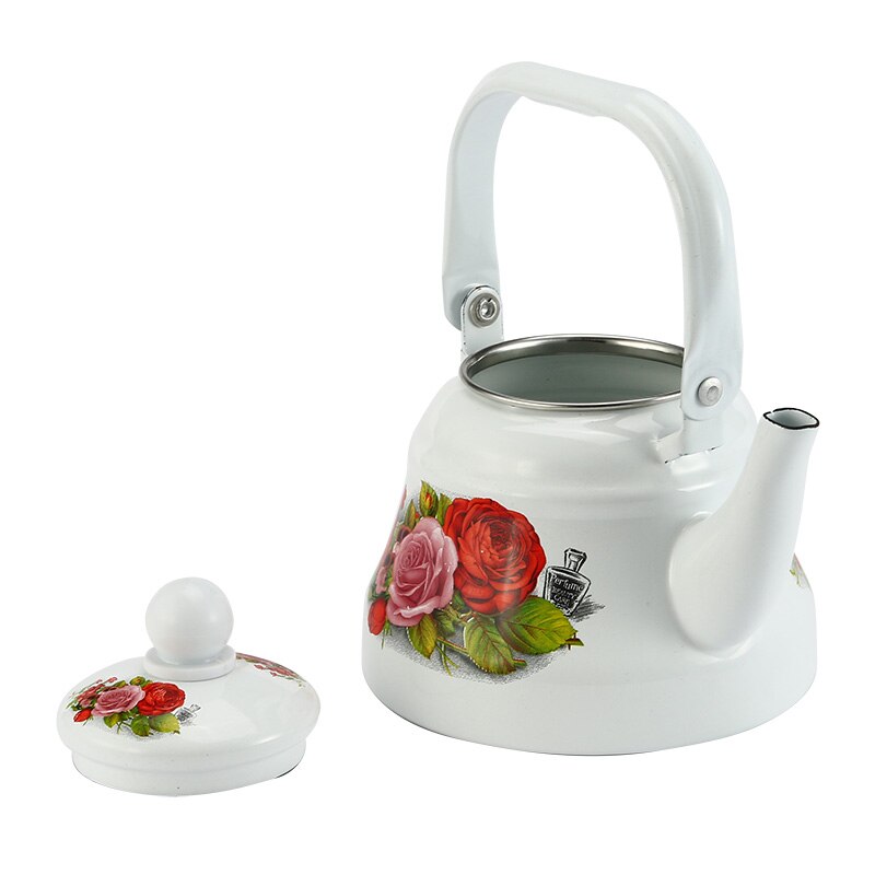 1.3L 2.0L 2.5L Creatieve Bloem Emaille Water Pot Koffie Thee Pot Chinese Traditionele Creatieve Wsater Ketel voor Thuis Keuken