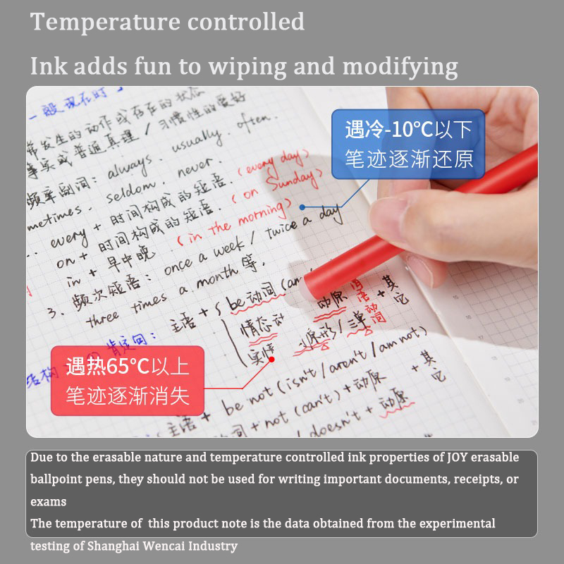 KACO JOY Erasable Gel Pen Student Writing,Brushing Questions Office Speed Drying Pen Back To School Stationery Erasable