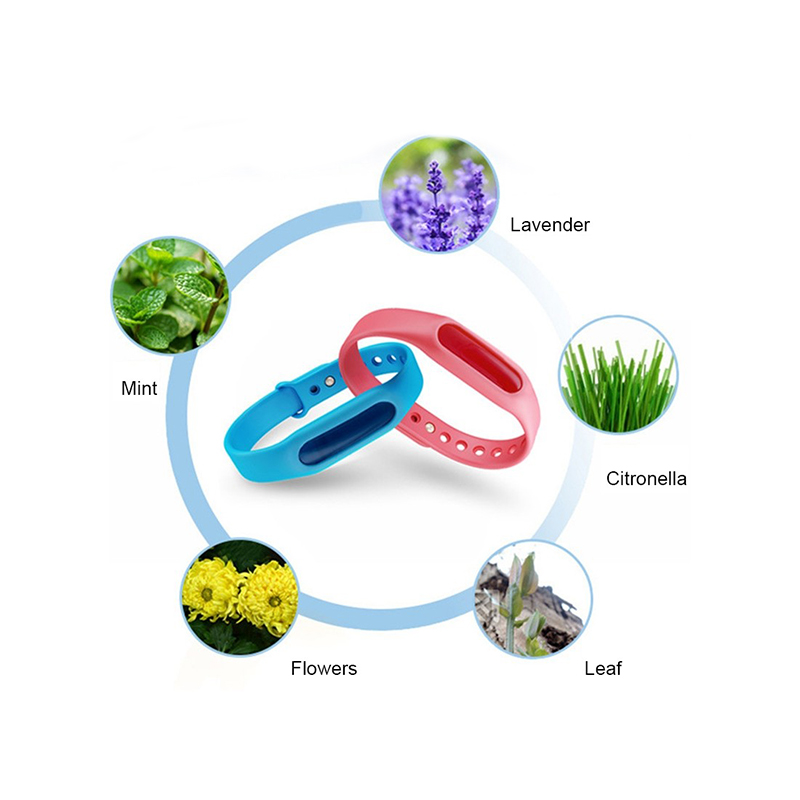 5pcs Kleurrijke Milieubescherming Siliconen Polsband Zomer Muggen Armband Anti-mug Band veilig voor kind