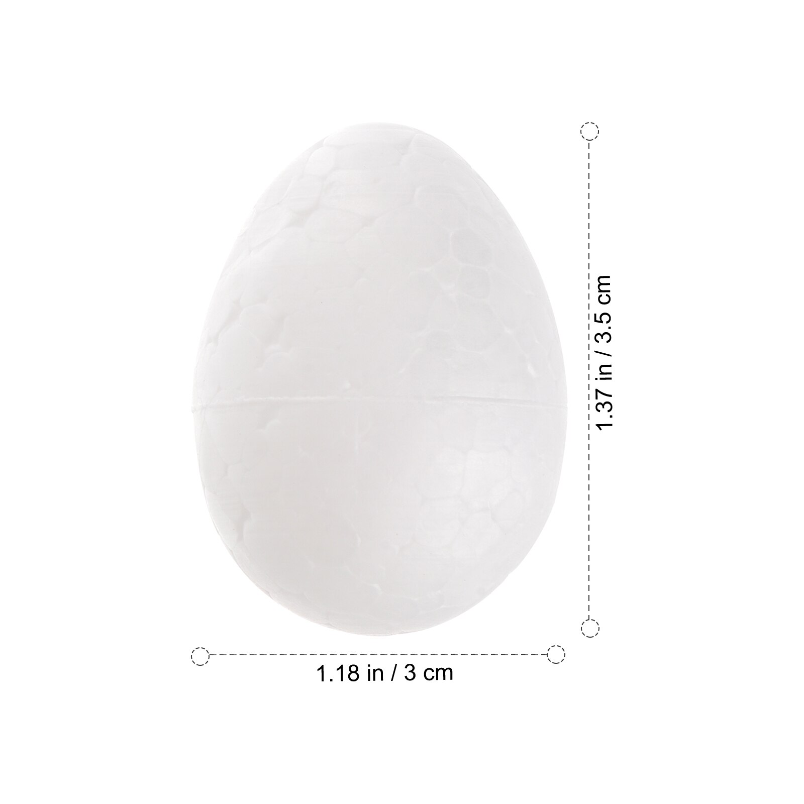 thumbnail image 2 of FloraCraft Styrofoam Eggs, 3 1/6 Inch By 2 5/16 Inch White Egg, Duck 2 of 12
