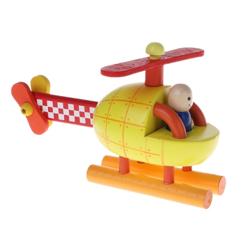 Træ magnetiske raketter/fly/helikopter legetøj transport pædagogisk legetøj: C