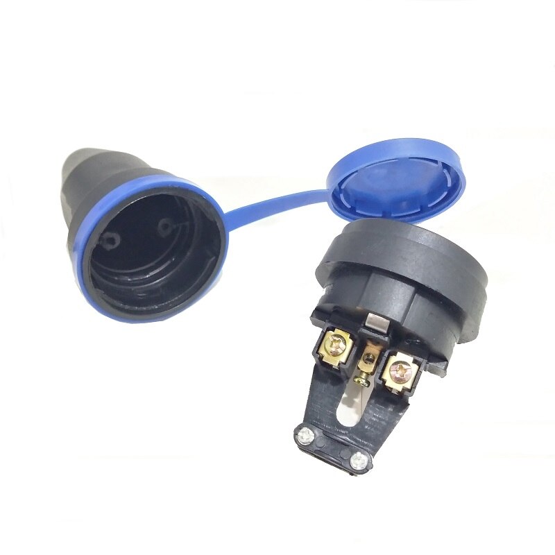 Outdoor Waterproof Electrical Plug Socket - 16A 250V IP44 Rated, PVC & Copper, Overload Protection