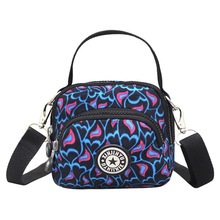 Bolso bandolera Floral con flores para mujer, Bolso pequeño Vintage de lona para chicas, bolso cruzado de nailon, bolsos de hombro