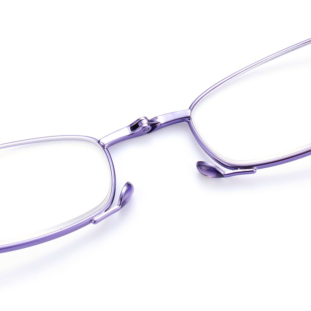 Men Women MINI Reading Glasses Folding Small Glasses Frame Black Metal Glasses Includes Original Case +1.0-4.0