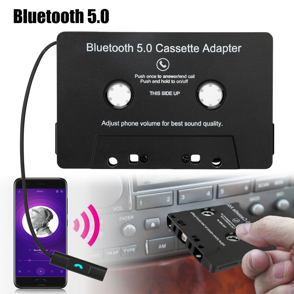 Bluetooth 5.0 Cassette Adapter Auto Bluetooth Tape Converter MP3/SBC/Stereo Smartphone Cassette Player Adapter For Iphone Xiaomi