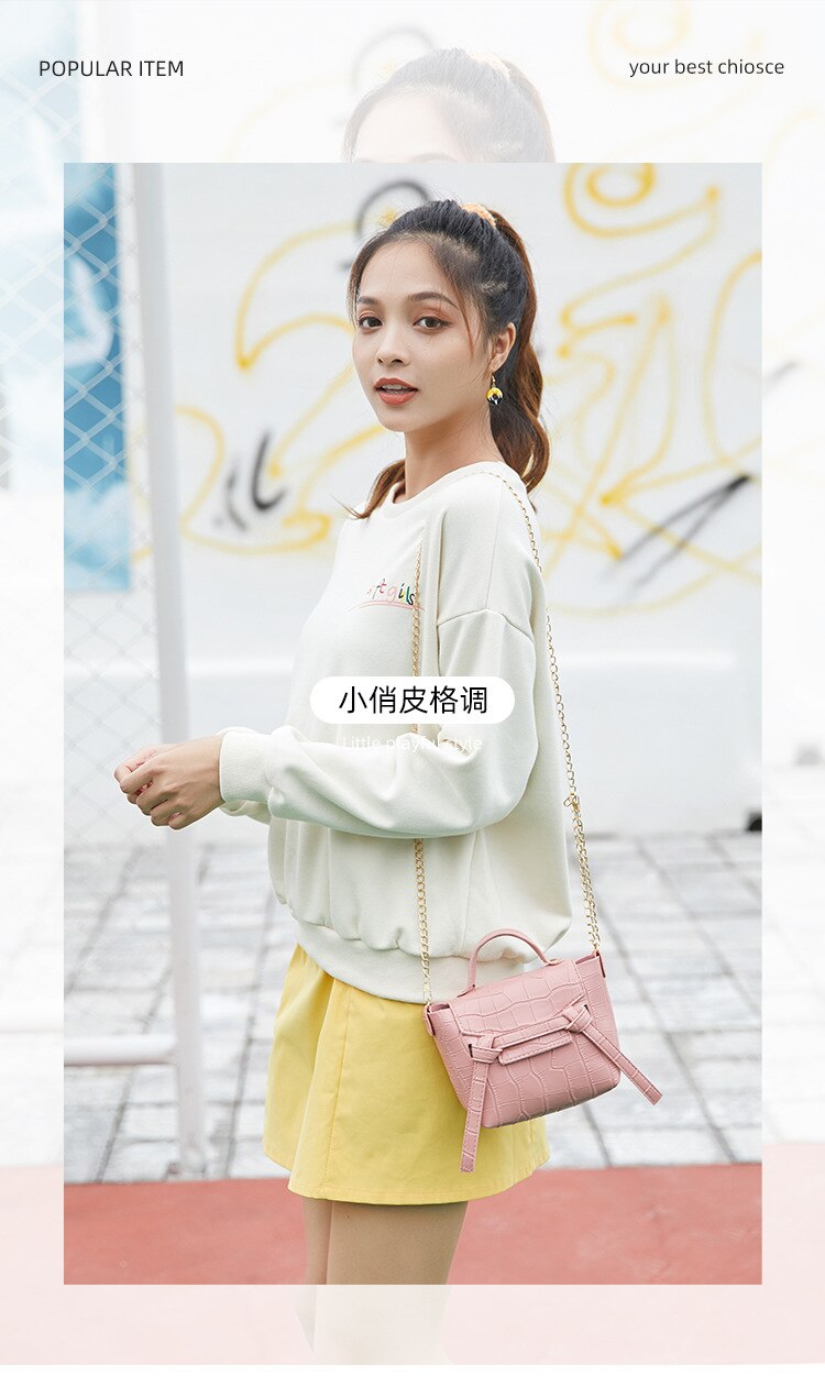 2020 jesienne i zimowe koreańskie słodycze kolor pojedyncze torby na ramię suma osobowość przekątna torba na telefon komórkowy