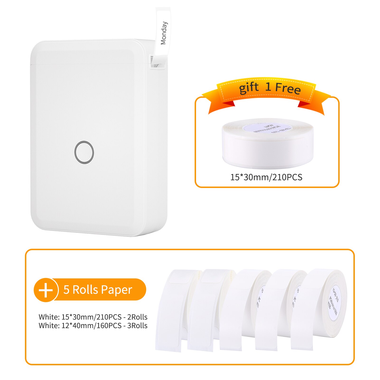 NIIMBOT D110 Label Printer Machine Mini Pocket Thermal Label Maker Printer All in One BT Connect Sticker Labeling Machine: set 2