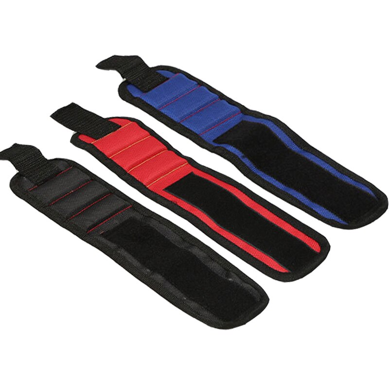 3-section magnetic electrical tool bag super suction woodworking wrist belt Oxford cloth wear-resistant magnet tool assistant