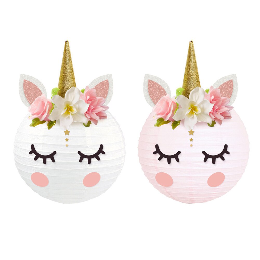 2pcs DIY Paper Lantern Cartoon Lantern Baby Shower Birthday Party Decor: Default Title