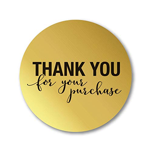 Round Gold "THANK YOU for your purchase" Stickers seal labels 500 Labels stickers scrapbooking for Package stationery sticker