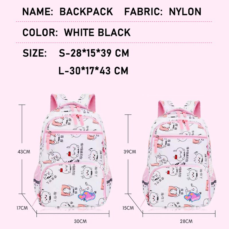 Bonito meninas saco de escola à prova dnylon água náilon bolsa de ombro anti-roubo 15.6 Polegada portátil mochila reflexão noite backbag