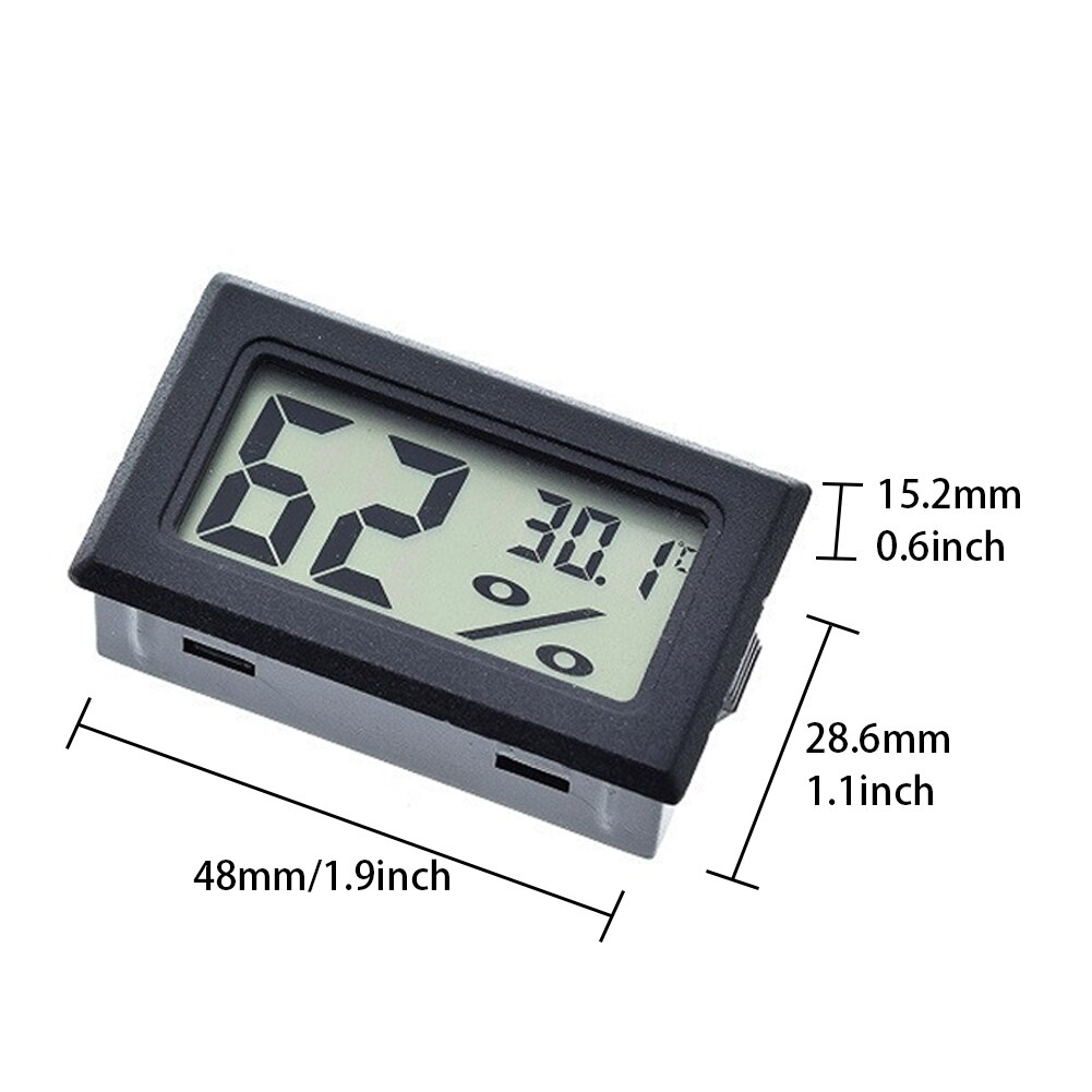 Medidor de humedad 2 en 1 para coche, herramientas de medición para interior y exterior, higrómetro Digital montado en la pared, termómetro para el hogar, 8 unids/set por juego