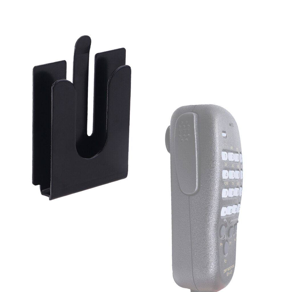 Universele Houder Microfoon Hand Clip Zwart Haak Geen Schroeven Met Sterke Adsorptie Kracht Voor Autoradio Walkie Talkie Saving Car