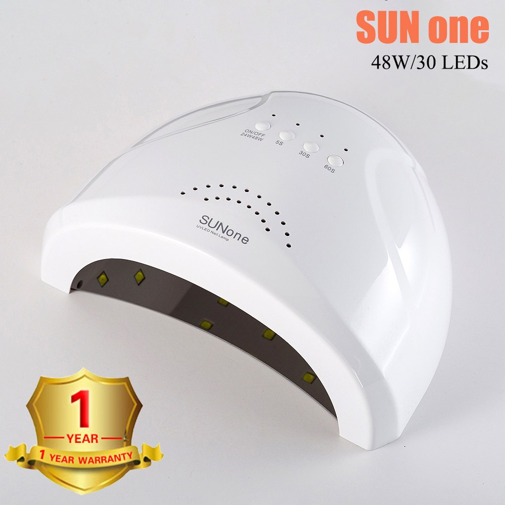Lamp Voor Nagels Sunone Uv Lamp Gel Polish Machine Curing Lamp Met Bodem Timer Display Sneldrogend Sunuv Lamp Voor manicure: white