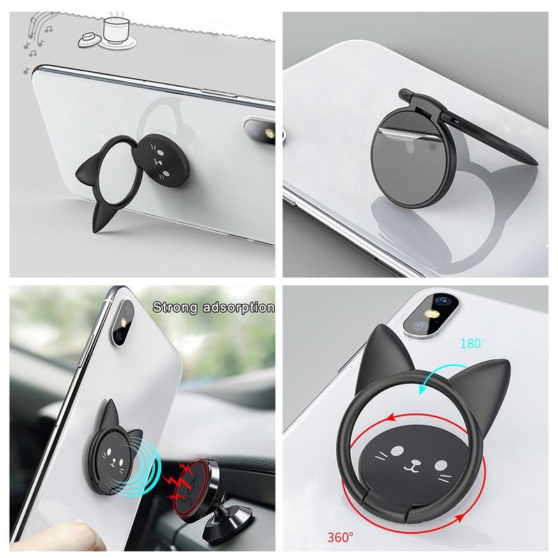Doigt en métal porte-anneau téléphone Mobile Smartphone support de voiture support support mignon accessoires support support de voiture magnétique L8C4