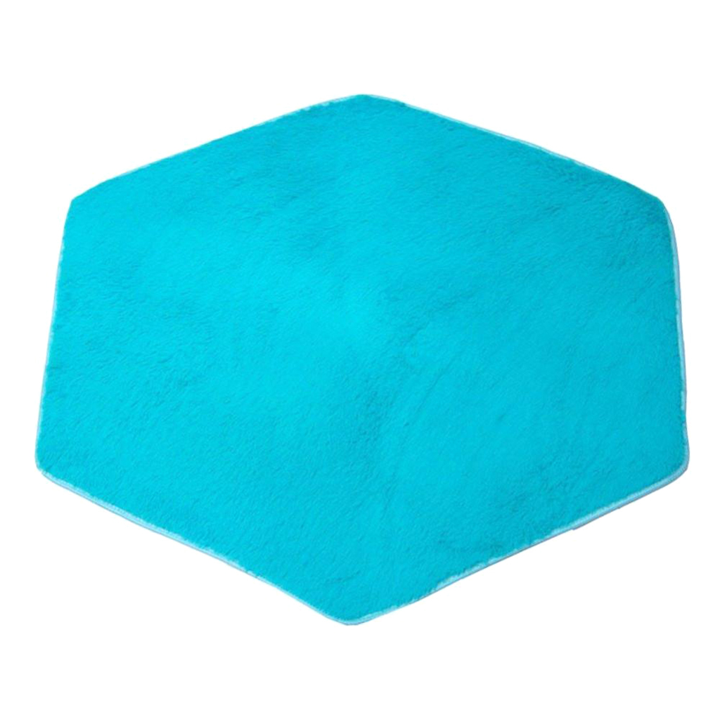 Soft Comfy Play Mat Hexagon Carpet Rug for Kids Play Tent Accessories Blue