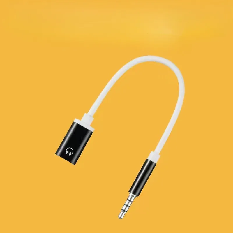 1pcs 3.5mm Male To Type-C Female Headphone Aux Cable Converter Type-C To Flat Headphone Round Head Adapter Cable