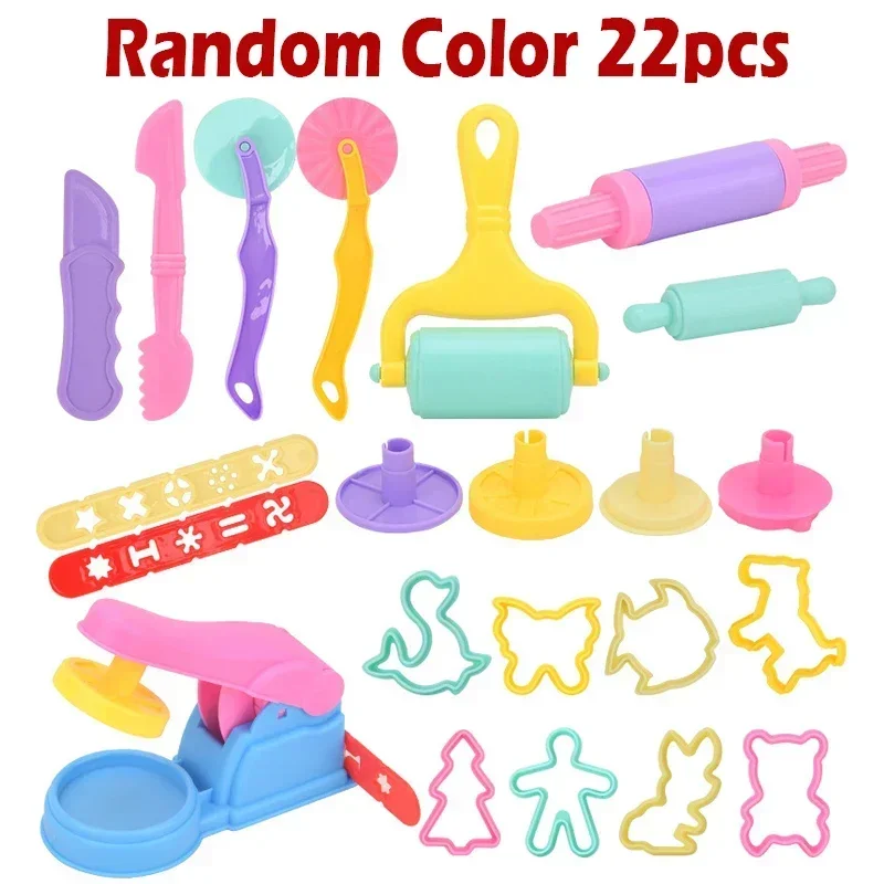 7/8/22PCS Kids DIY Clay Tool Play Dough Tool Kit Various Animal Molds Cutters Rolling Pins Plasticine Molds Clay Accessories: GRAY