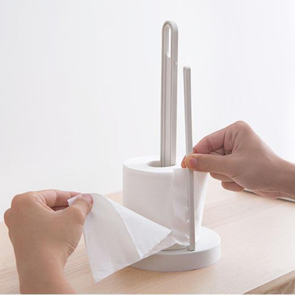 Soporte para papel de cocina, organizador de toallas de pie, dispensador de rollos extraíble para cocina, comedor