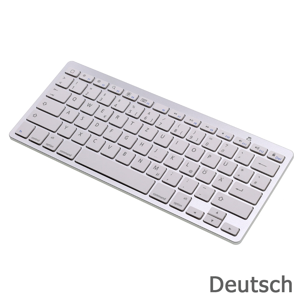 German (Deutsch) Bluetooth Keyboard for iPad Pro, iPad Air, Android Tablets, Mini Wireless Keyboard for Laptop, Surface
