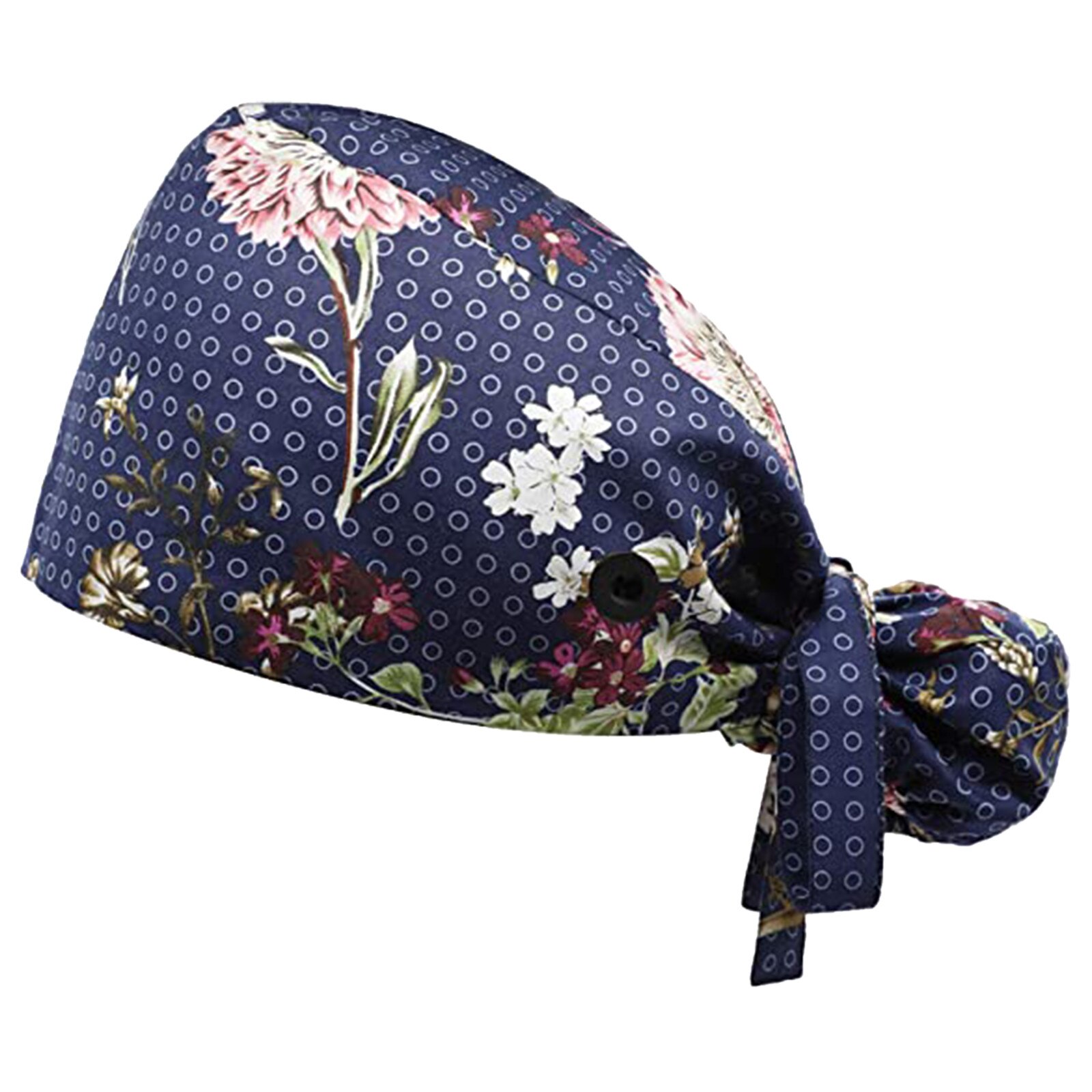 Adjustable Scrub Cap With Buttons Bouffant Hat With Sweatband For Womens And Mens Salon Working Caps Quirurgicos Slippers Women