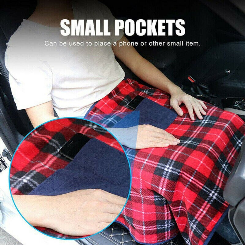 Coperta elettrica coperta riscaldata USB 5V con tasca piccola, tappeto riscaldante caldo invernale di sicurezza 8x65cm per ufficio auto casa bambino