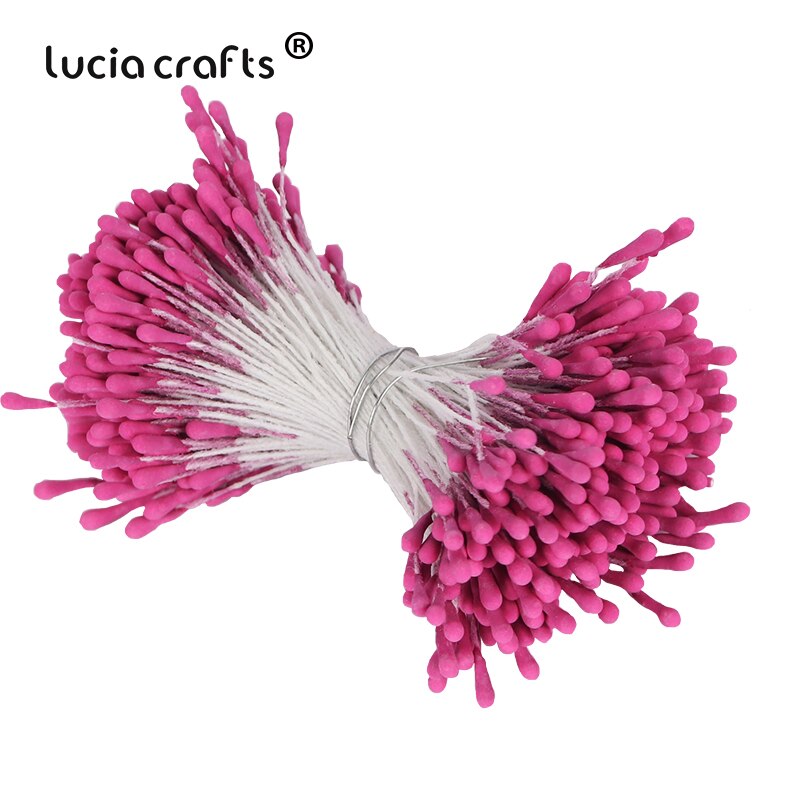 420/600 stk 1mm kunstige miniblomster stamen pistil håndverk krans kake boks kort bryllup julepynt  d1314: C15 420 stk