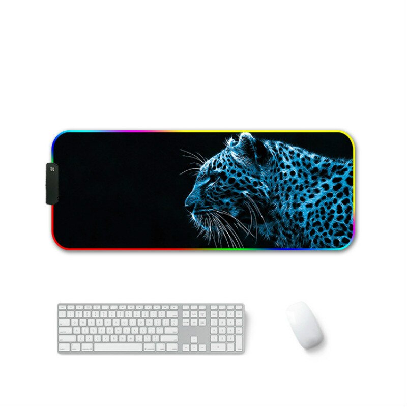 RGB Gaming Mouse Pad Large Led Computer Gamer Mousepad Big Mouse Mat xxl Carpet For keyboard Desk Mat Mause with Backlight: 400x900x3mm