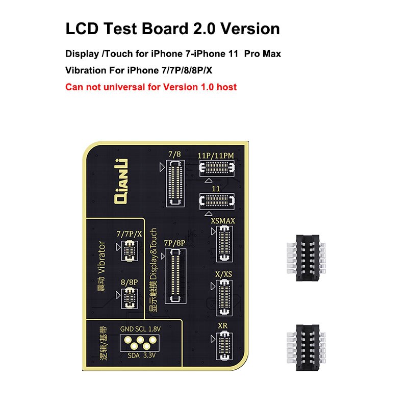 Qianli icopy plus 2nd gernation lcd-skærm lysfølsom reparationsprogrammerer til til iphone 11 pro max xr xsmax  xs 8p 8 7p 7: Lcd-kort