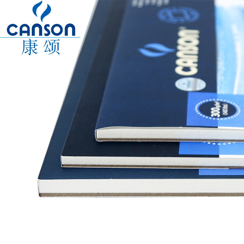 Canson – livre d&#39;aquarelle Montval, 300g, 20 feuilles de papier aquarelle, carnet de croquis, peinture au crayon de couleur
