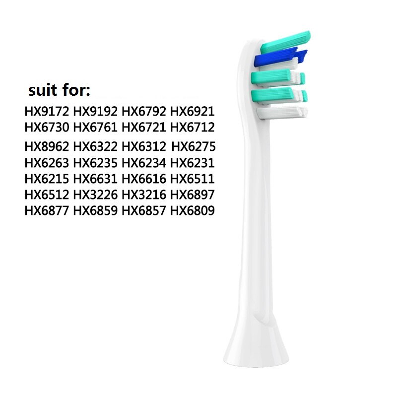 4 unids/lote cabezas de cepillo de dientes de reemplazo para HX6013/66 HX6930 HX9340 HX6950 HX6710 HX9140 HX6530