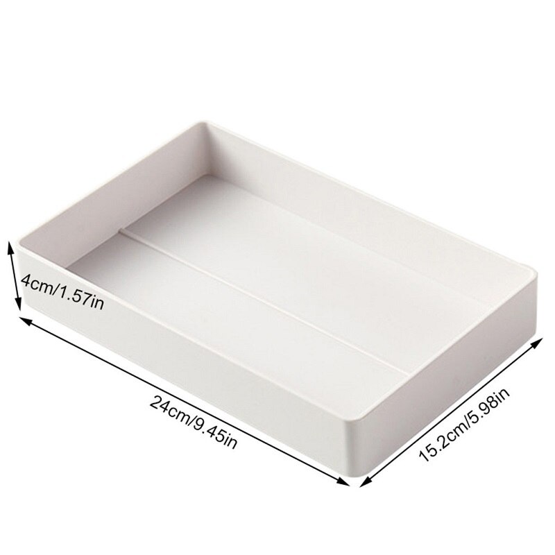 WBBOOMING Plastic DIY Storage Box Multi-functional Make Up Organizer Stackable File Cabinet Pencil Holder Desktop Storage Tool: White 3