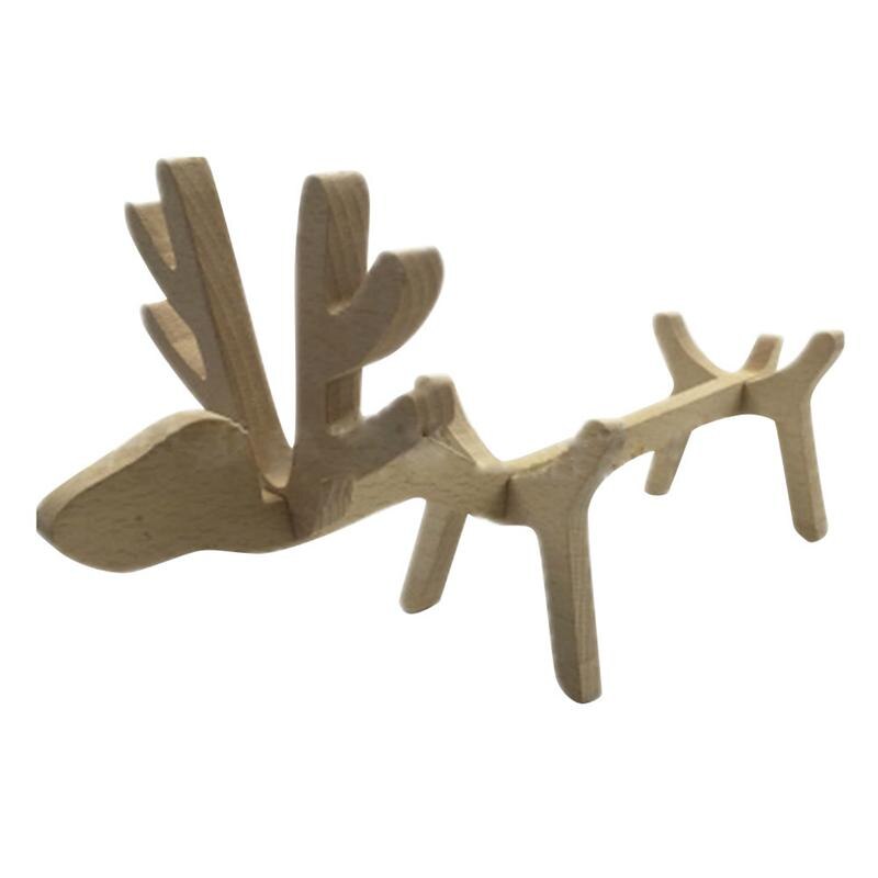 Adorable lámpara de ciervo, estante de madera para vino, soporte para botella, soporte para cocina, Bar, exhibidor, vino, adorno artesanal, decoración para el hogar, bodas