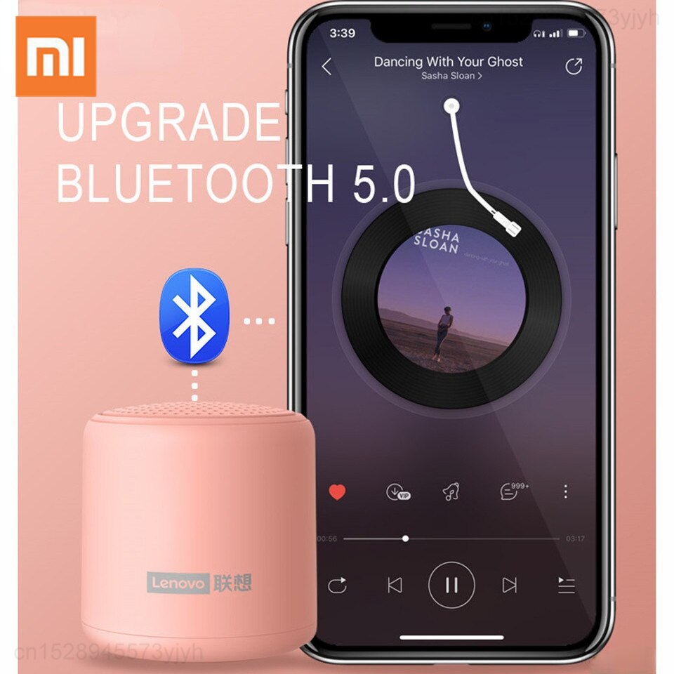 Xiaomi Lenovo L01 Bluetooth Speaker Portable Outdoor Loudspeaker Wireless Mini Column 3D Stereo Music Box Waterproof Speaker