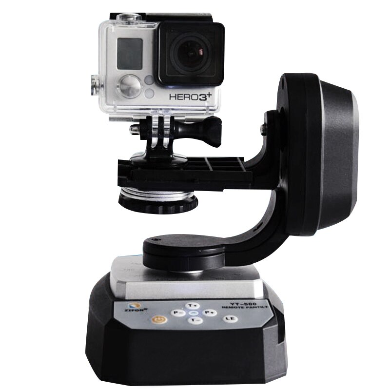 ZIFON YT-500 Motorized Remote Control Pan Tilt with Tripod Mount Adapter for Extreme Camera Wifi Camera and Smartphone
