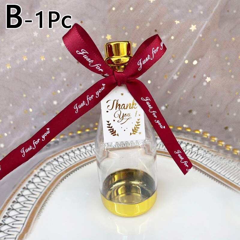 Wedding Candy Box Plastic Drifting Bottle Candy Box Champagne Bottle Small Box Birthday Banquet Candy Boxes: B