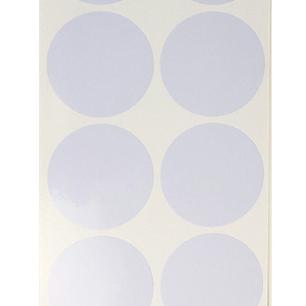6Sheet/set White Sticker Bottle Sticker 5cm Round Whiteboard Pvc Sticker Practical Whiteboard Sticker Kitchen Jar Stickers Label