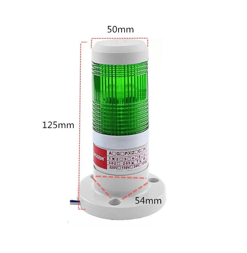 LED Industrial red Yellow blue green Signal Tower Warning Lamp Stack Light Alarm Apparatus 12V 24V 110V 220V