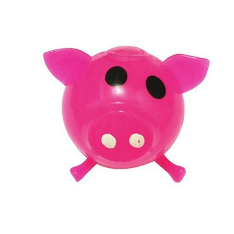 Solid Color Pig Anti Stress Splat Water Ball Jello Decompression Squeeze Toy Venting Sticky funny toys: Pink