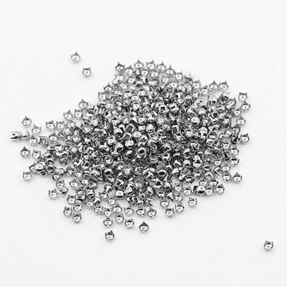 500 Pcs Silver Leathercraft Practical Convenient Durable DIY Round Studs Spots Spikes Rivets For Bag Shoes Cloths Punk Style