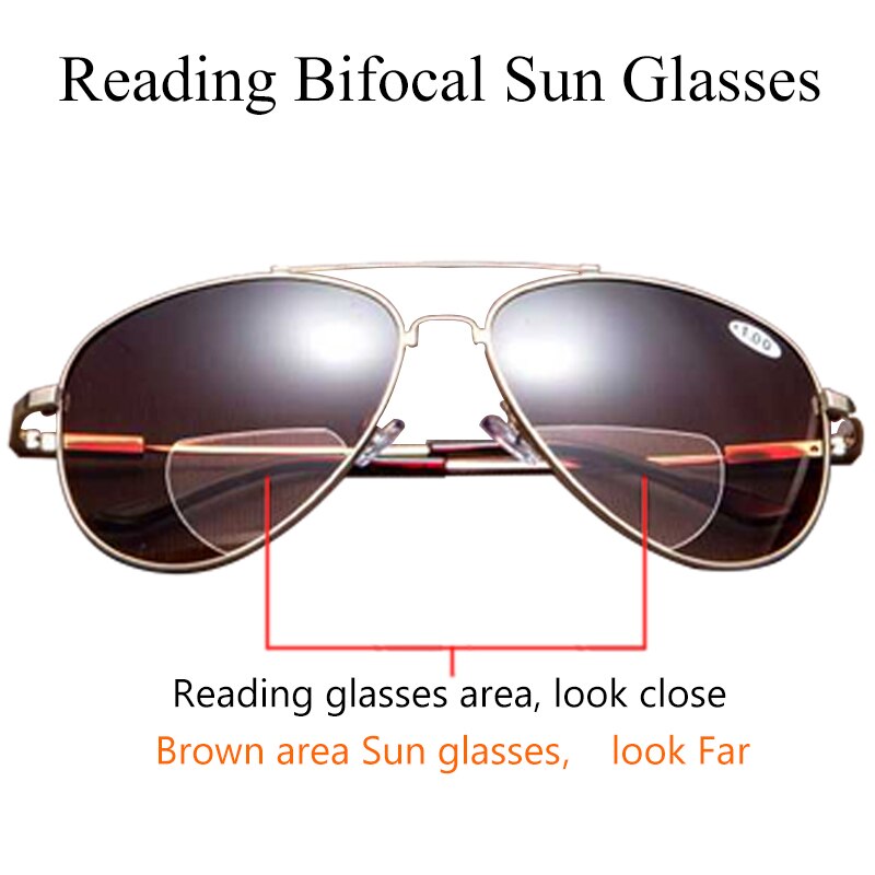 Geheugen Titanium Bifocale Zon Leesbril Unisex Mode Anti-Blauw Licht Outdoor Schaduw De Zon Sport Presbyopie Eyewear 1.5