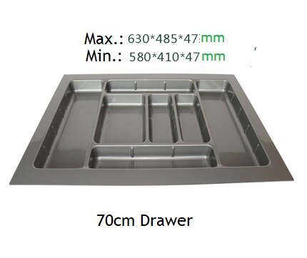 70cm-100cm Sizing ABS Plastic Cuttable cutlery tray insert Inserts utensil holder fitted kitchen drawer box: 70cm